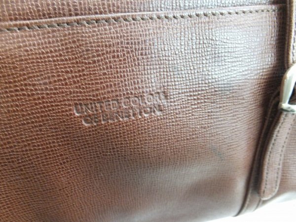 新品！UNITED COLORS OF BENETTON. ベネトン 牛革 ミニボストンバッグ 