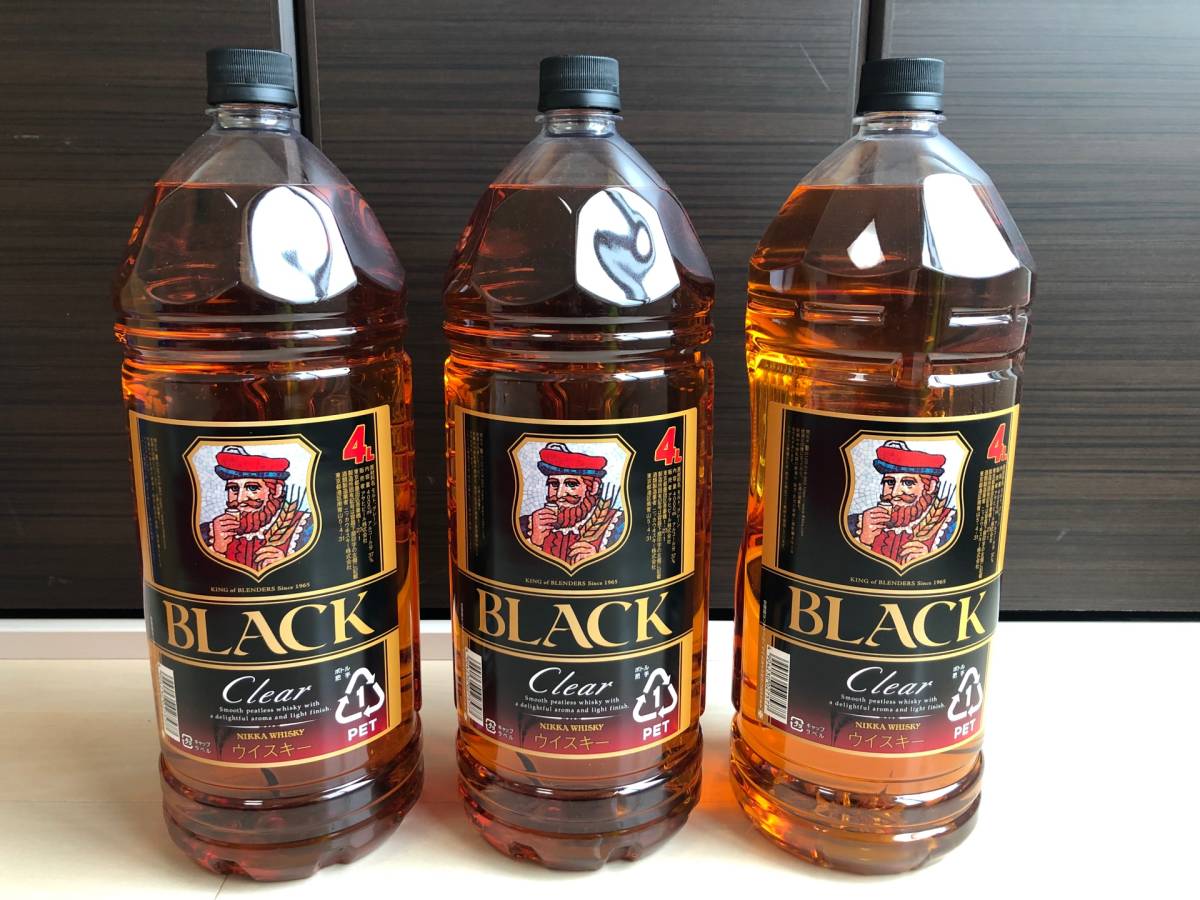ブラックニッカ4L 3本セット タトシ専用ブラックニッカ クリア 未開封