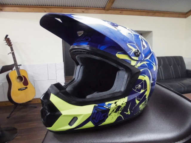 HOT，高品質 HJC オフロード用 フルフェイスヘルメット グラフィック Ｌ ジャンク ブルー アライ ショーエイ 絶版 レア(Lサイズ)｜売買されたオークション情報、yahooの商品情報をアーカイブ公開 - オーク フルフェイス（オフロード用）