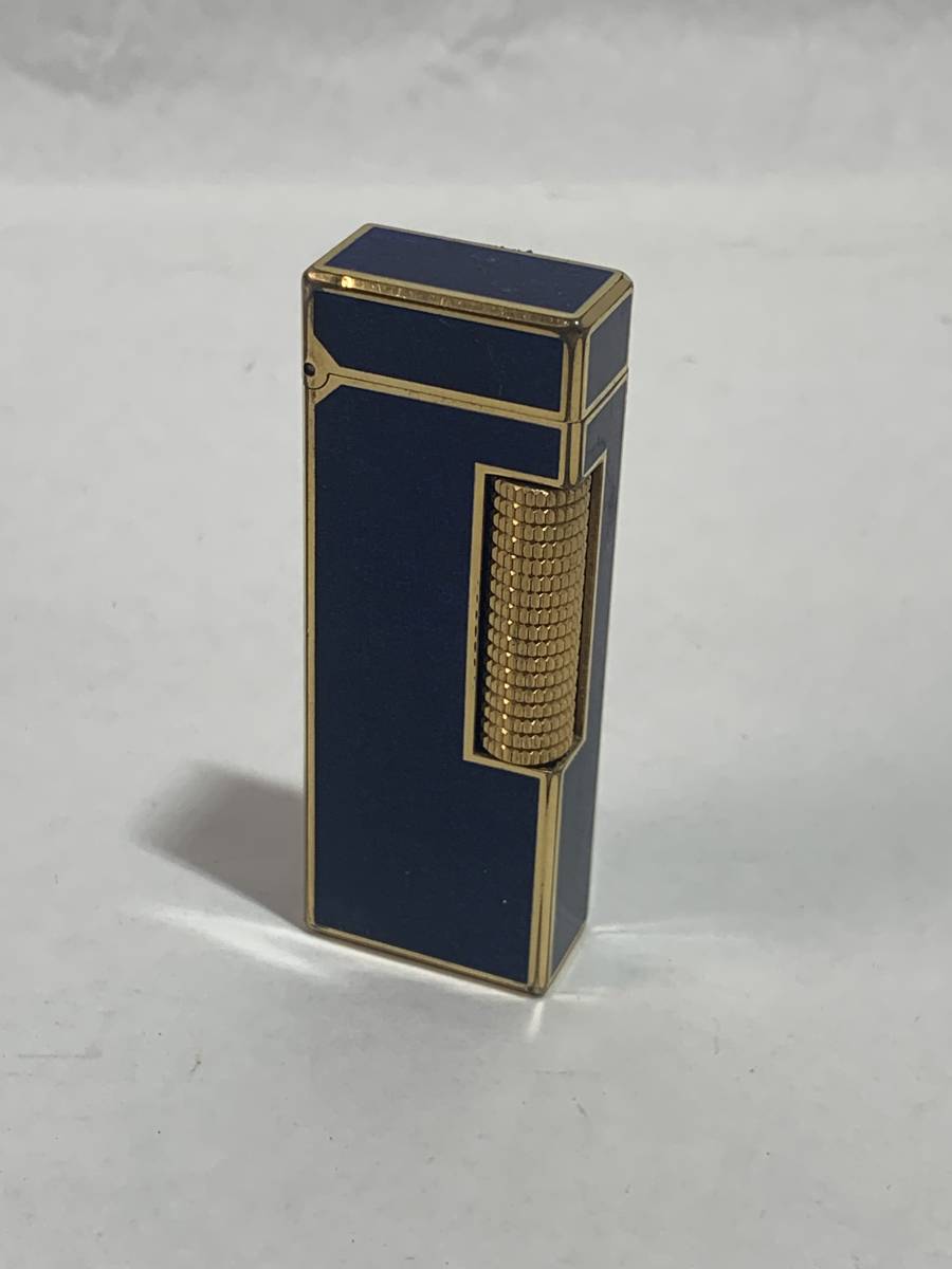 格安出品 dunhill ダンヒル ローラーガスライター ブルー スイス製 