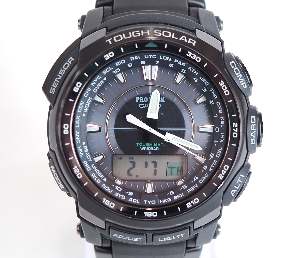 液晶抜けあり Casio/カシオ PRO TREK/プロトレック PRW-5100-1JF 電波 