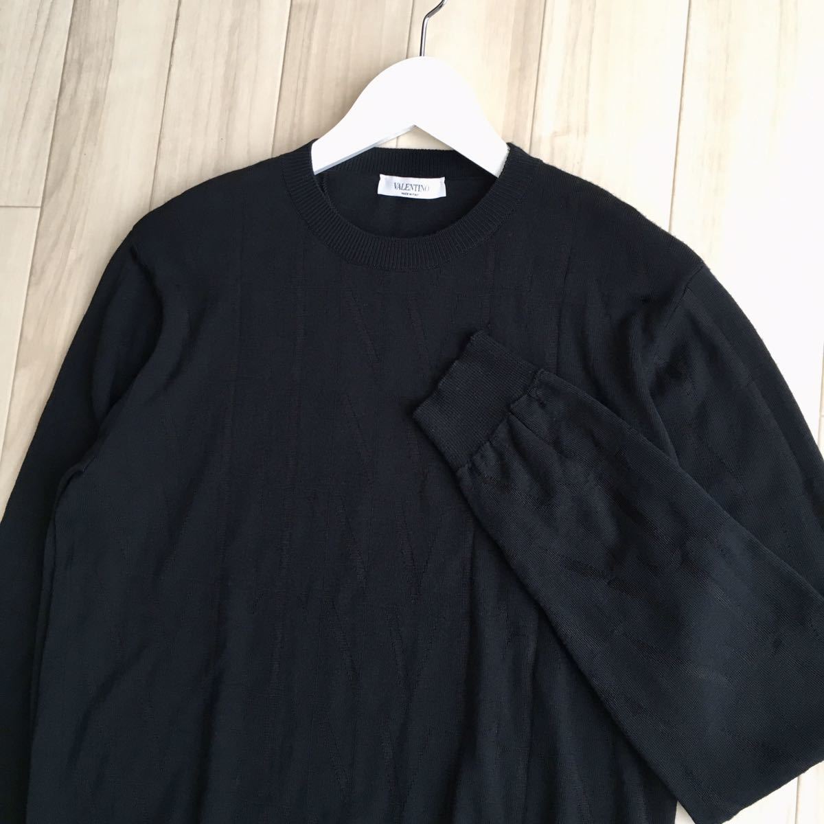 2020AW】 美品 VALENTINO VLTN TIMES ジャガード織り クルーネック 