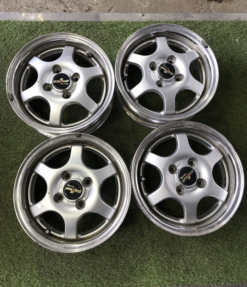 52120217】☆中古ジャンク品☆RACING SPARCO 13インチ 13×5.0J ET 35 