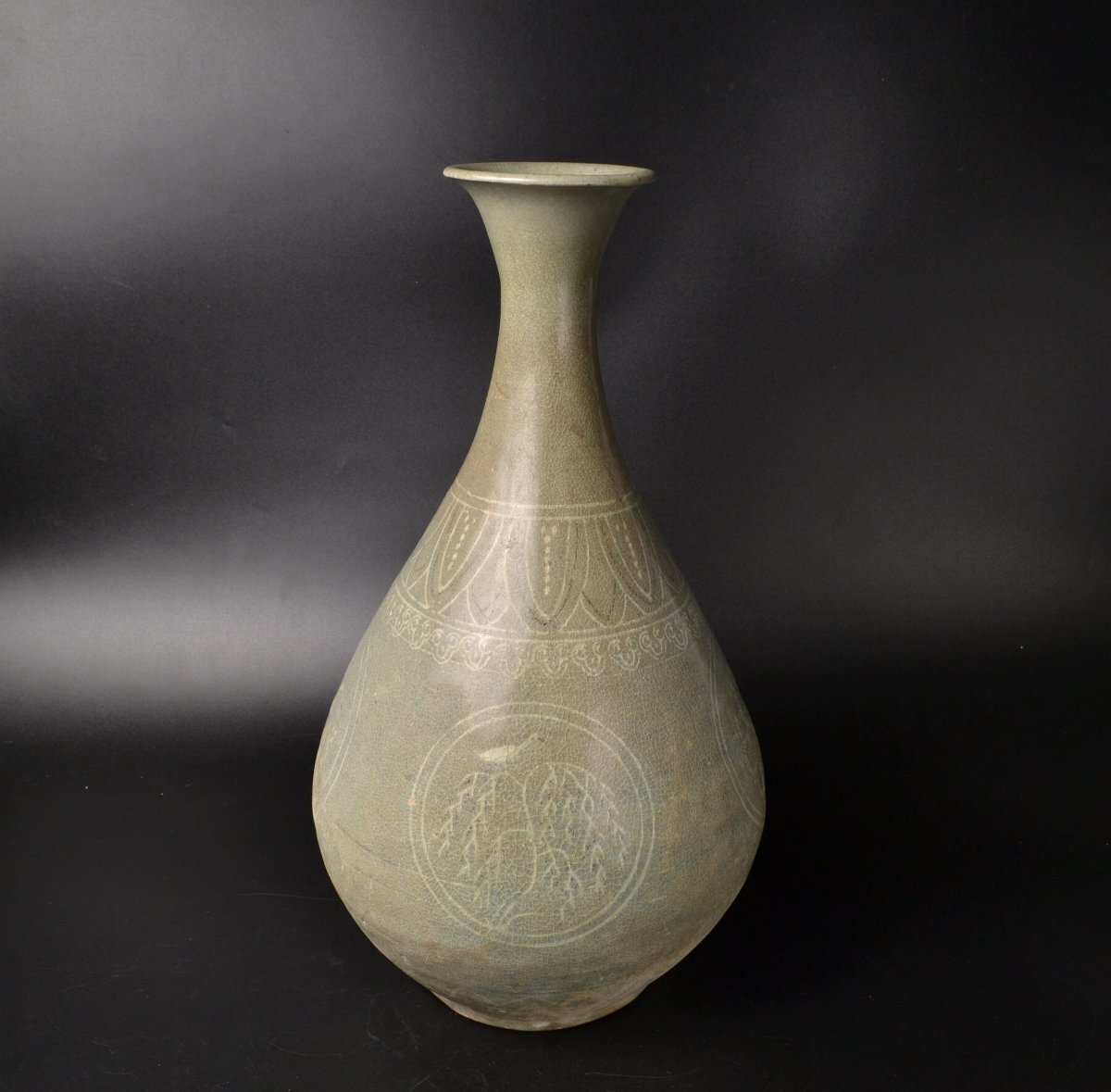 龍窯 瀬戸赤津焼 加藤舜陶作 灰釉花生 共箱入未使用品 栞付き 舜陶の
