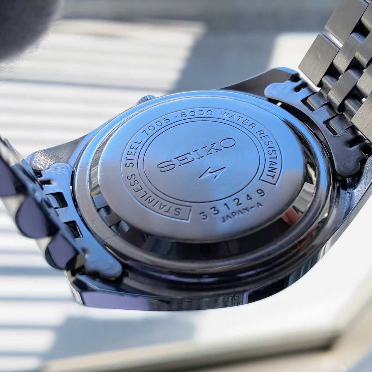 SEIKO セイコー 7005-8000 17石 自動巻き 薄ピンクシルバー文字盤 稼働 