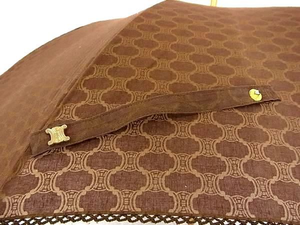 1円 □美品□ CELINE セリーヌ マカダム柄 長傘 高級傘 アンブレラ