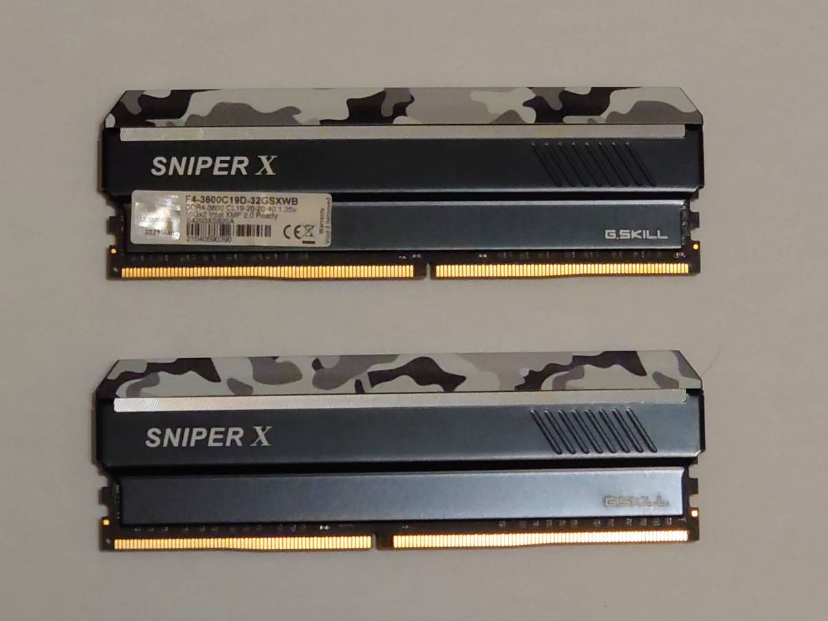メモリ RAM G.Skill F4-3600C19D-32GSXWB（16GB×2枚組） ※2 X F4-