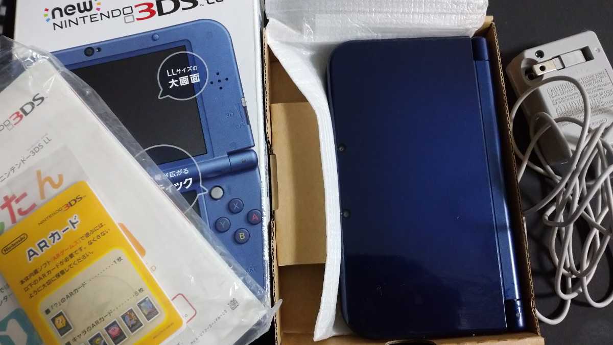 新作入荷，新作登場 Newニンテンドー3DS LL メタリックブルー ACアダプタセット Newニンテンドー3DS LL 本体 充電器付き(ニンテンドー3DS LL本体)｜売買されたオークション情報、yahooの商品情報をアーカイブ公開 - オ ニンテンドー3DS LL本体