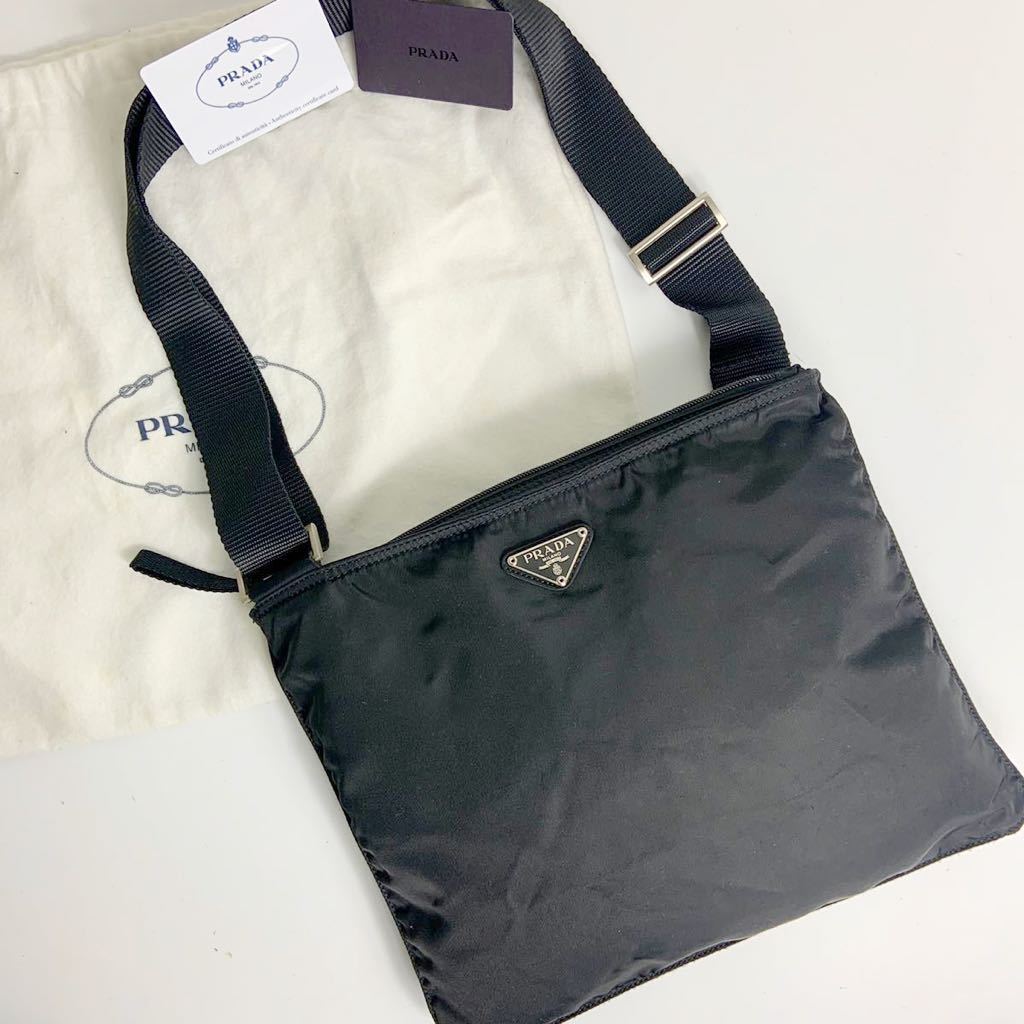 1円 【極美品】 正規 白タグ PRADA プラダ ショルダーバッグ  