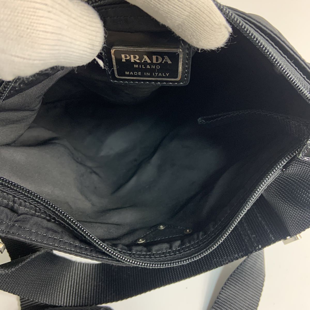 1円 【極美品】 正規 白タグ PRADA プラダ ショルダーバッグ 