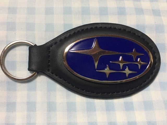 欧州SUBARU純正キーホルダ 欧州スバル純正 日本未発売 六連星 レザー キーホルダー 郵120- SUBARU