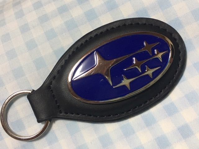欧州スバル純正 日本未発売 六連星 レザー キーホルダー 郵120- SUBARU  