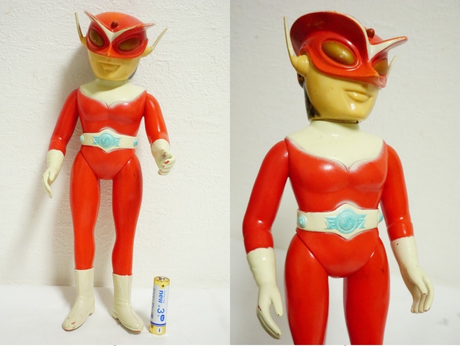◇当時物 ブルマァク◇ レッドマン 高さ28cm ソフビ 検） 怪獣シリーズ 