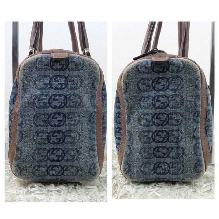 オールドグッチ GGスプリーム ショルダーバッグ ボストン型 ヴィンテージ OLD GUCCI オールドグッチ ミニボストンバッグ ハンドバッグ トート