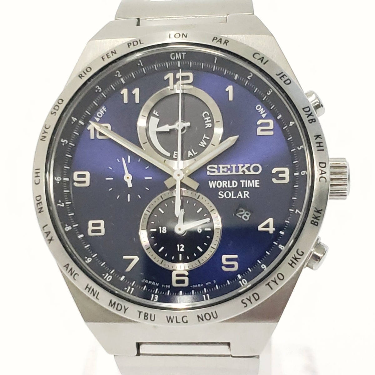 1円スタート】美品 SEIKO セイコー V195-0AE0 スピリットスマート SS 