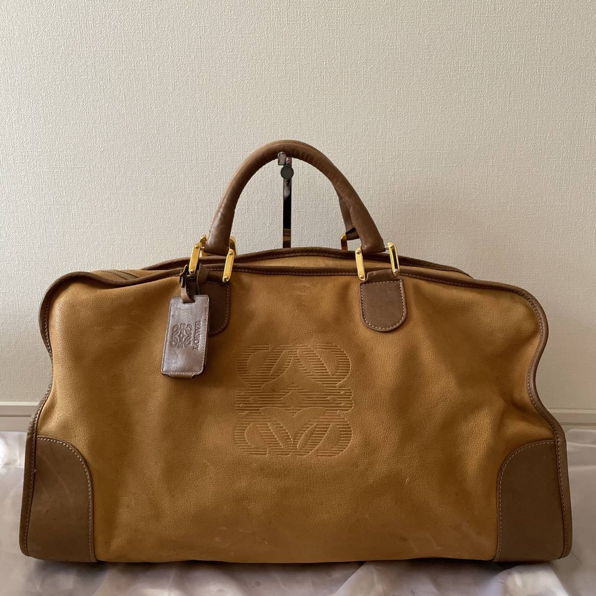 ボストンバッグ LOEWE ロエベ LOEWE□特大サイズ 1円［極美品 