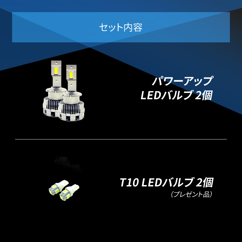 HIDより明るい○ デリカ D5 / CV5W / 2W (H19.1～) D2S 光量アップ 純正 HID パワーアップ LEDヘッドライト 1年保証 &frasl; CV5W D5 18800LM HIKARI 純正HID