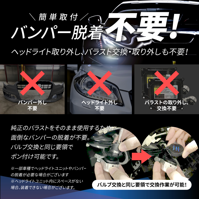 HIDより明るい○ デリカ D5 / CV5W / 2W (H19.1～) D2S 光量アップ 純正 HID パワーアップ LEDヘッドライト 1年保証 &frasl; CV5W D5 18800LM HIKARI 純正HID