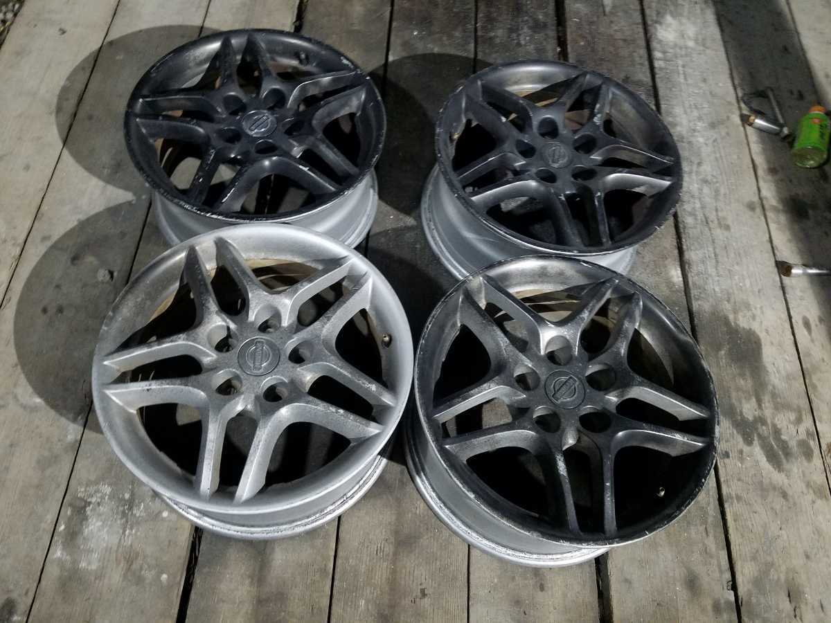 R34 スカイライン +40 ER34 7J 日産スカイライン純正ホイール 114.3 17インチ 純正 日産 5穴 純正ホイール 4本セット ＋40 16インチ スカイライン純正