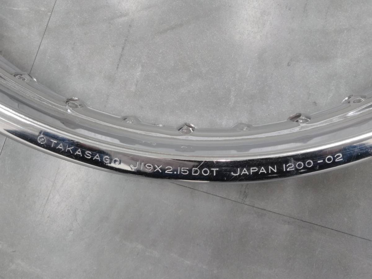 希少 タカサゴ ワイドリム フロント 19×2.15 40穴 美品 Z1 Z2 KZ W1 W3 