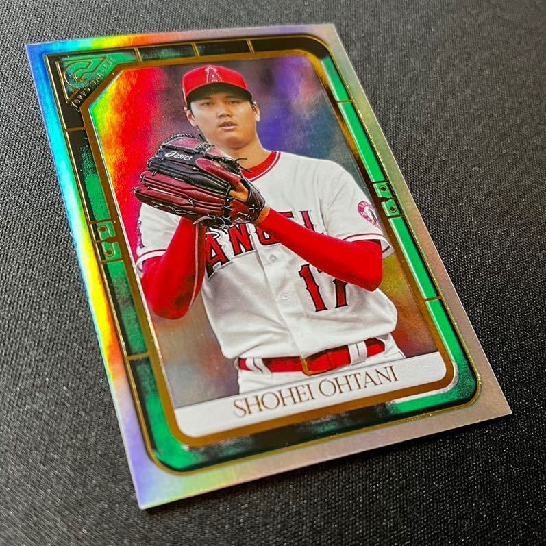 125枚限定 2021 Topps Gallery 大谷翔平 レインボーフォイル グリーン 