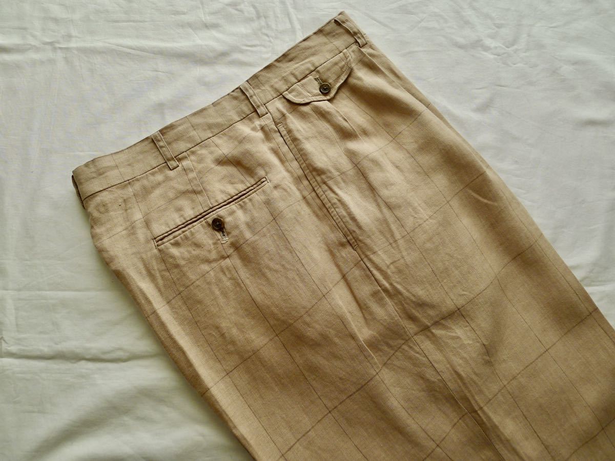 OLD RALPH LAUREN リネンチェックパンツ RRL USA neat tuki anatomica 