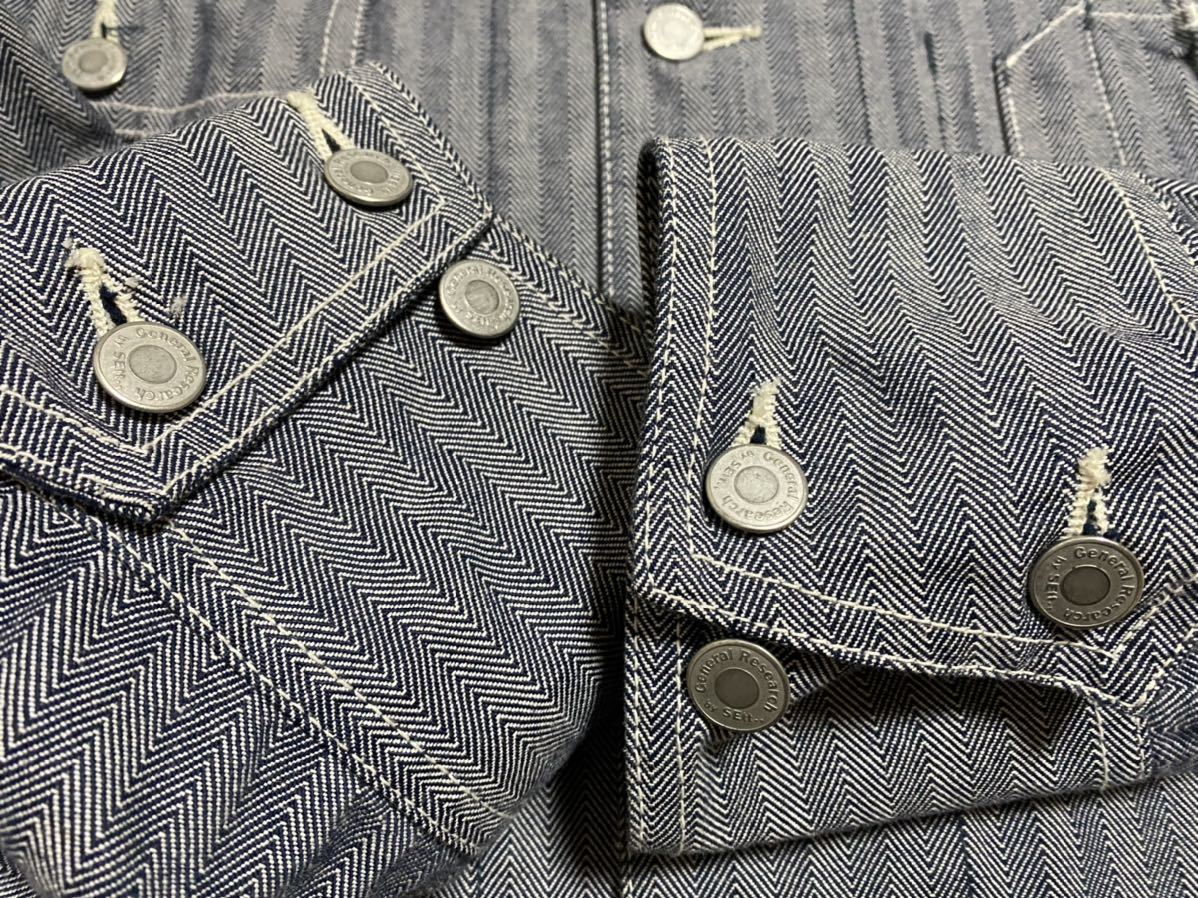 良品 GENERAL RESEARCH ジェネラルリサーチ ストライプ カバーオール L