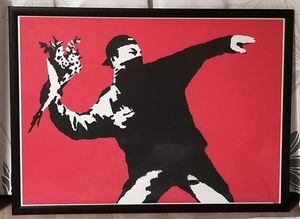 BANKSY シルクスクリーンのYahoo!オークション(旧ヤフオク!)の相場