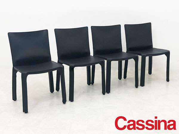 正規品 Cassina CABチェア黒革4脚セット 約120万 カッシーナ 正規品 Cassina CABチェア黒革4脚セット 約120万 カッシーナ Cassina