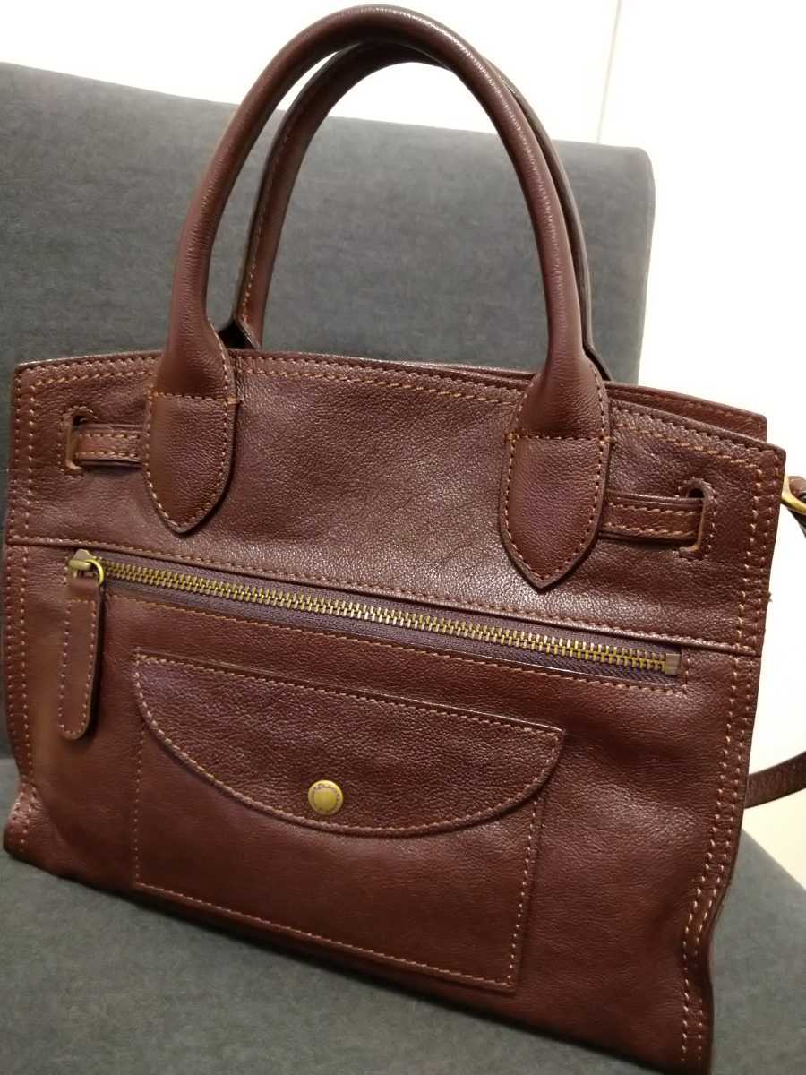 限定セール，品質保証 美品★Dakota★本革★オーリオレザートートバッグ★ショルダー★チョコブラウン