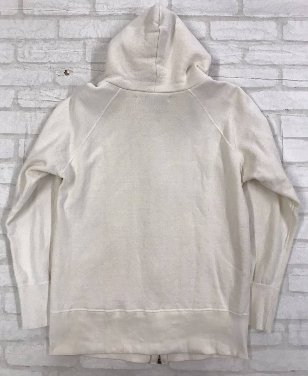 □定価2万円☆R&D.M.Co 裏起毛ジップ パーカー Lサイズ アイボリー