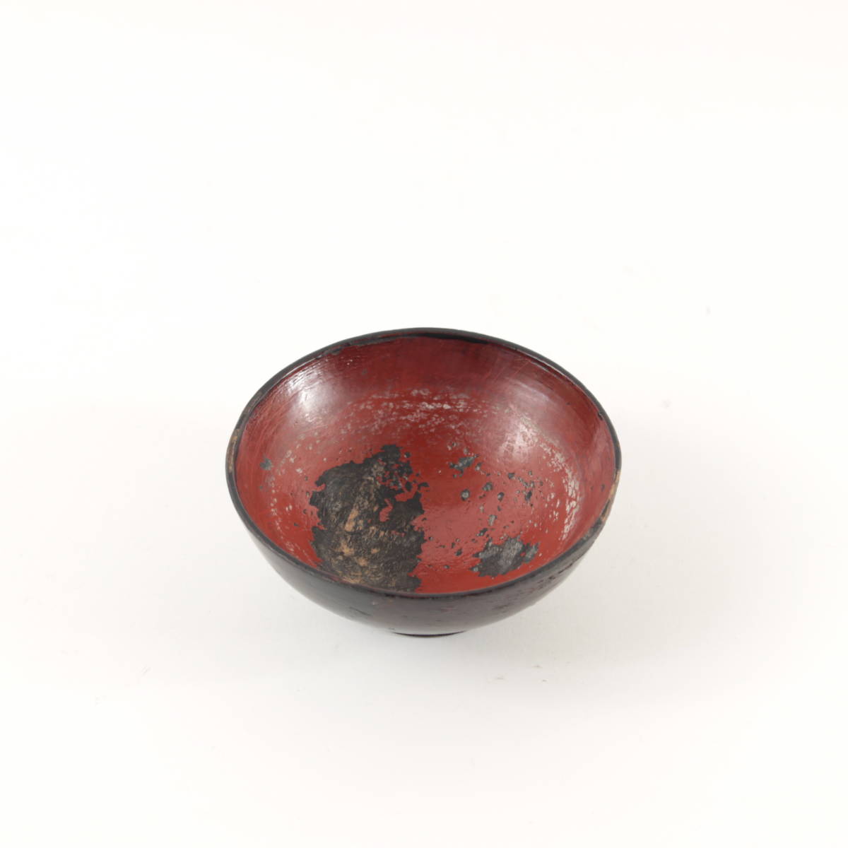 朱塗り 小椀 平盃 盃 小鉢 酒器 漆器 古美術 古道具 アンティーク No.
