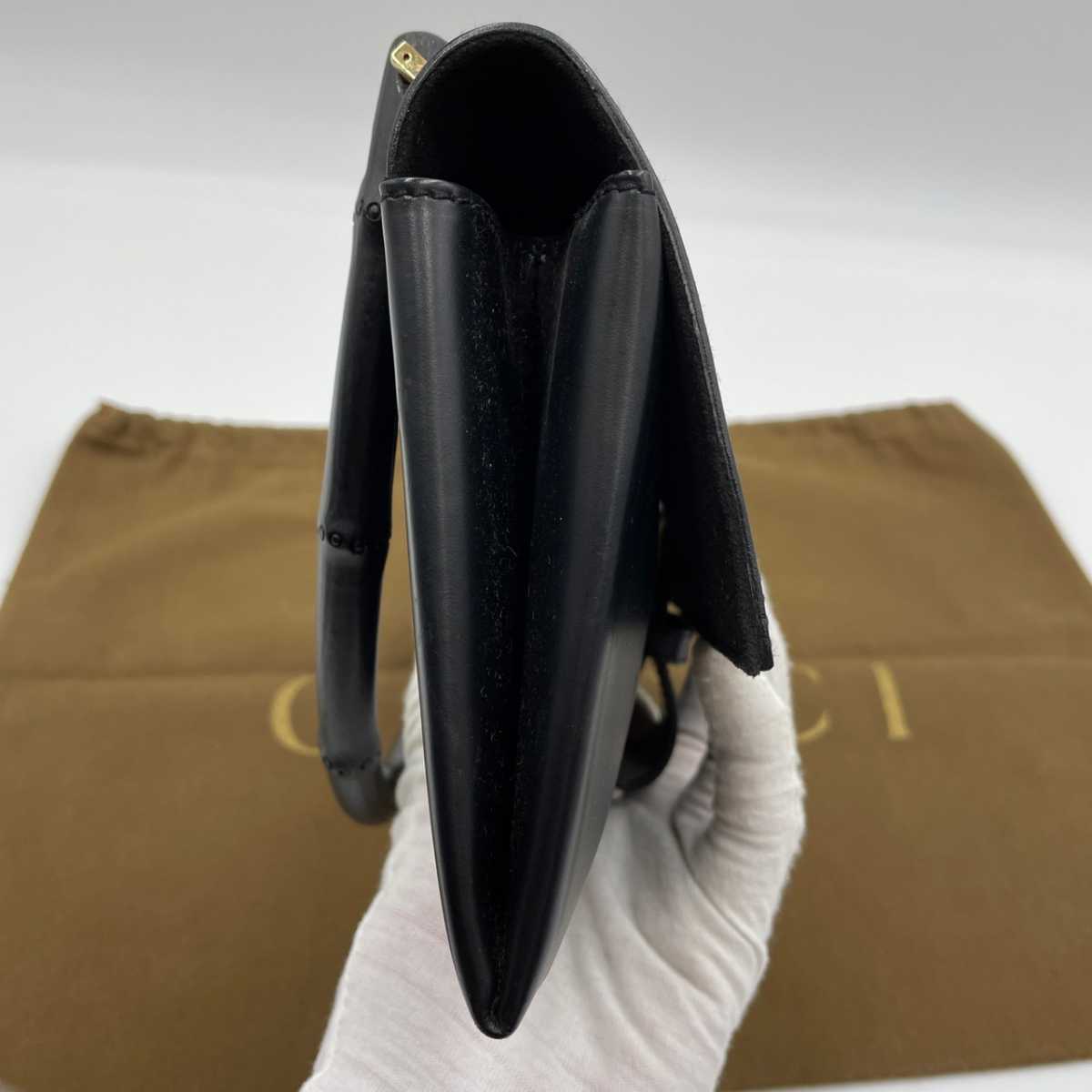 1円〜○超希少美品○ GUCCI グッチ バンブー レザー 本革 ハンドバッグ 
