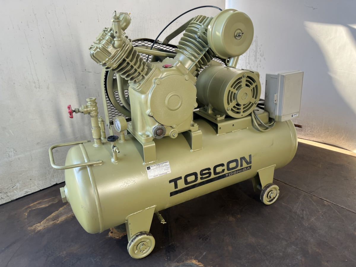 東芝 TOSHIBA エアコンプレッサー SP105-37T4 トスコン (3.7KW 5馬力 