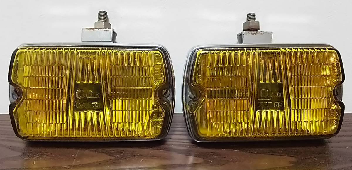 当時物 CIBIE 35 角型 フォグライト フォグランプ イエロー 左右 旧車 