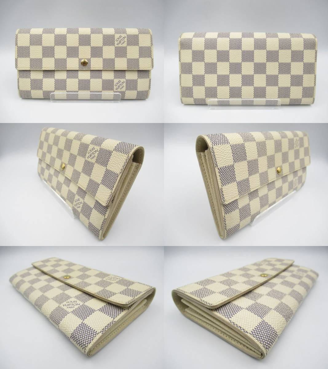 LOUIS VUITTON ルイ ヴィトン ダミエ・アズール ポルトフォイユ・サラ 長財布 N61735 保存袋付 中古 現状品 LOUIS ルイヴィトン VUITTON Vuitton ジッピーウォレット SP0015☆★