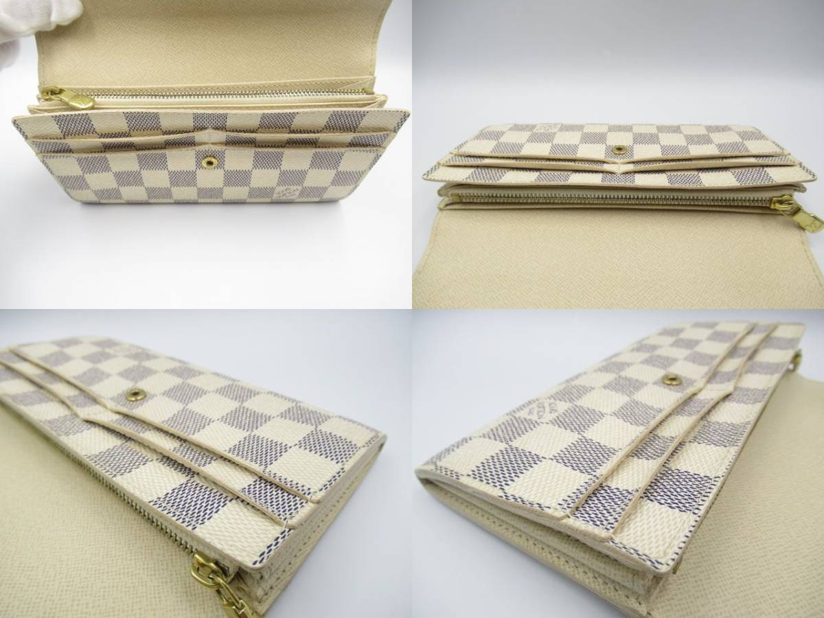 LOUIS VUITTON ルイ ヴィトン ダミエ・アズール ポルトフォイユ・サラ 長財布 N61735 保存袋付 中古 現状品 LOUIS ルイヴィトン VUITTON Vuitton ジッピーウォレット SP0015☆★