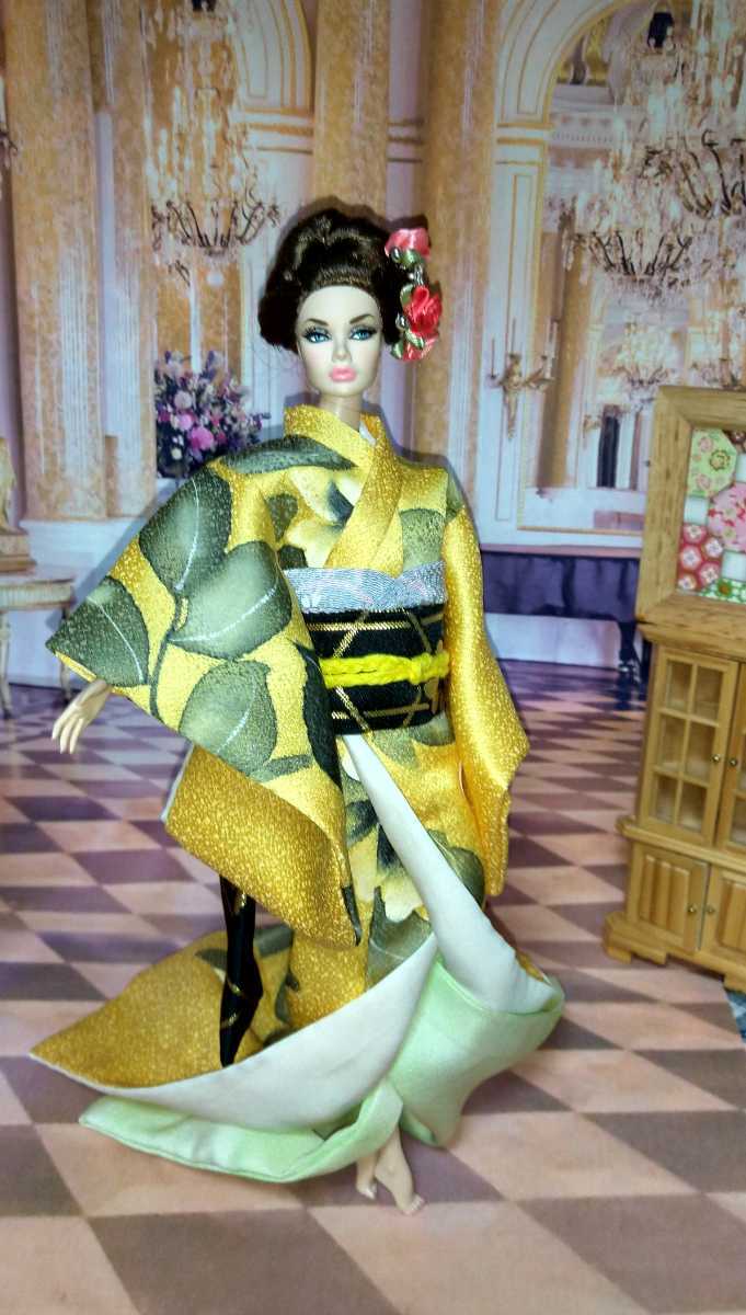 バービー体型着物(ポピーパーカーFRなど) 人形着物バービー、ポピー