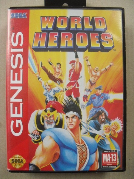 激安大特価，品質保証 MD GENESIS WORLD HEROES 北米版 ワールドヒーローズ 箱説あり(アクション)｜売買されたオークション情報、yahooの商品情報をアーカイブ公開 - オークファン メガドライブ