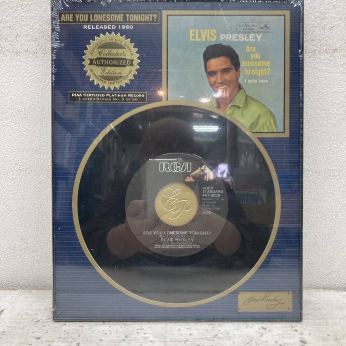 EP 額入りレコード エルヴィス プレスリー Elvis Presley / Are You Lonesome Tonight / I ...