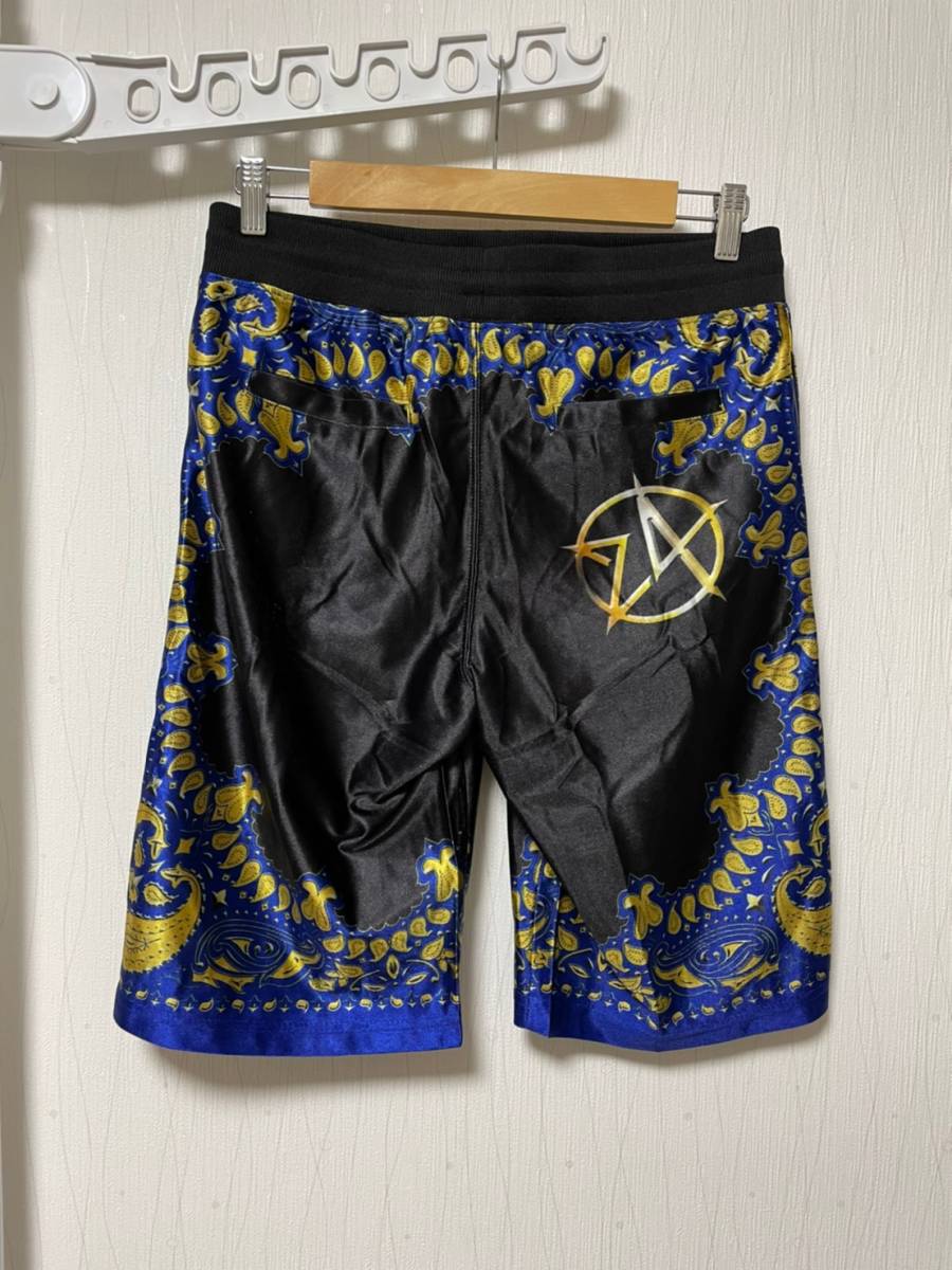 美品☆[24karats] ペイズリー柄 ジャージセットアップ パーカー ハーフ