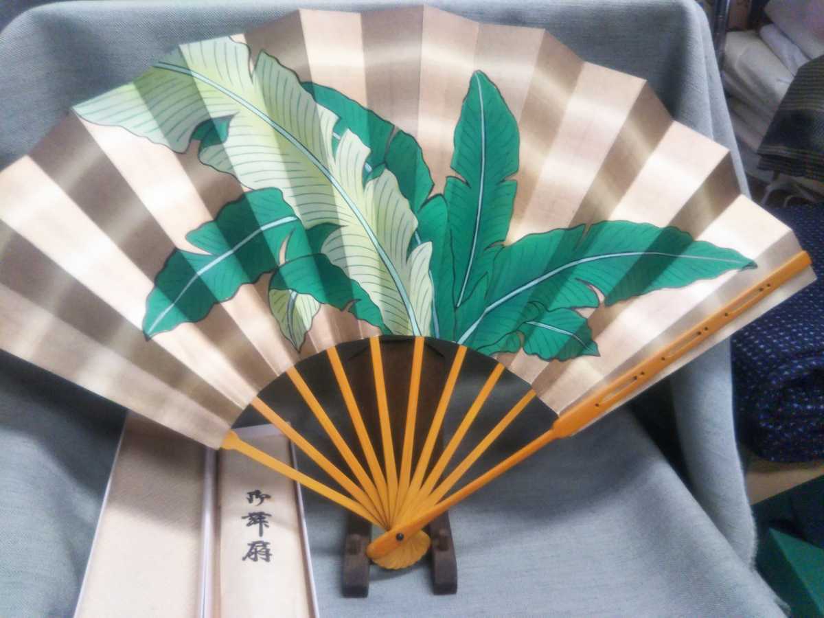 金の鈴 仕舞扇 十松屋福井 観世流 山伏扇 松に蔦 芭蕉 能楽(扇子