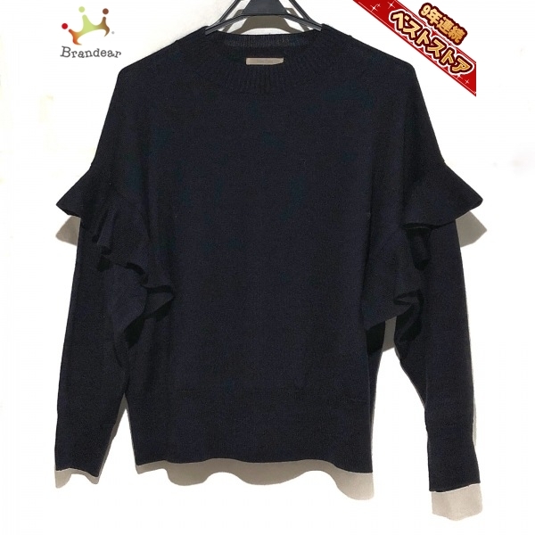 安い，セール ローズティアラ Rose Tiara 長袖セーター サイズ46 XL - ダークネイビー レディース フリル トップス(XLサイズ以上)｜売買されたオークション情報、yahooの商品情報をアーカイブ公開 - オークファ XLサイズ以上