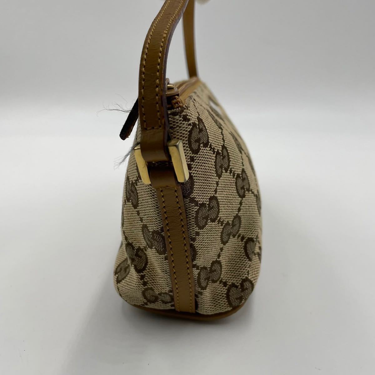 1円○未使用級○ GUCCI グッチ アクセサリーポーチ ハンドバッグ GG柄 