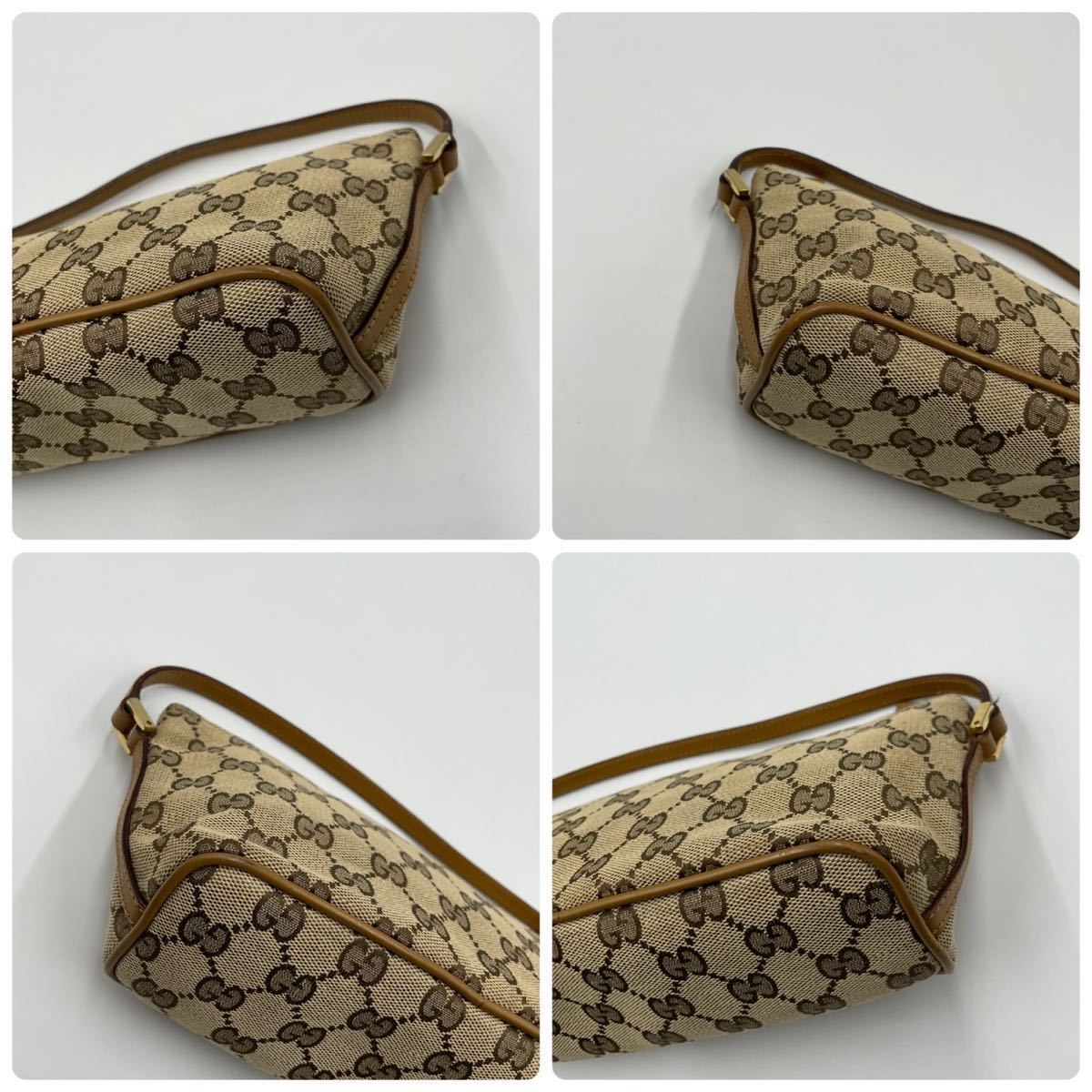 1円○未使用級○ GUCCI グッチ アクセサリーポーチ ハンドバッグ GG柄 