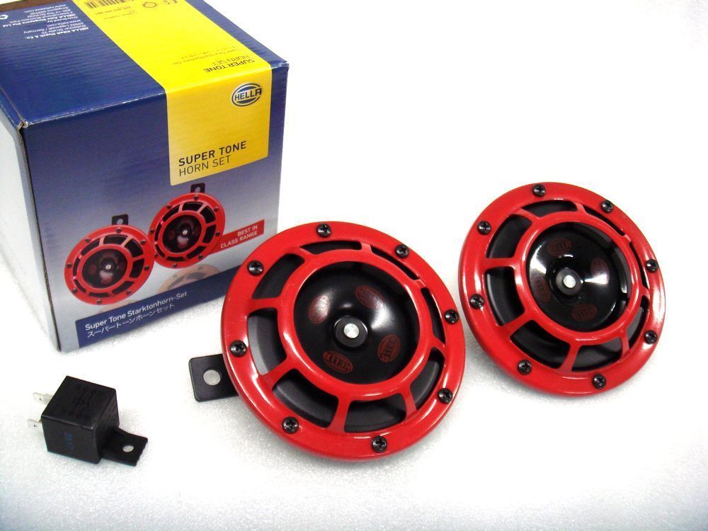 【最安値，安い】 沖縄 離島除く HELLA ヘラー製 SUPER TONE HORN SET レッド アウター /ブラック インナー 高音+低音 2個セット(社外品)｜売買されたオークション情報、yahooの商品情報をアーカイブ公開 - オークファ 社外品