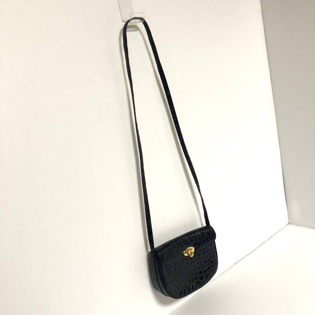 人気総合 M&K TOKYO クロコダイル シャイニング ショルダーバッグ 