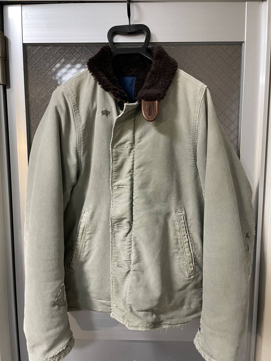 レア VISVIM F.I.L. INDIGO CAMPING TRAILER DECKHAND JACKET GREEN 2