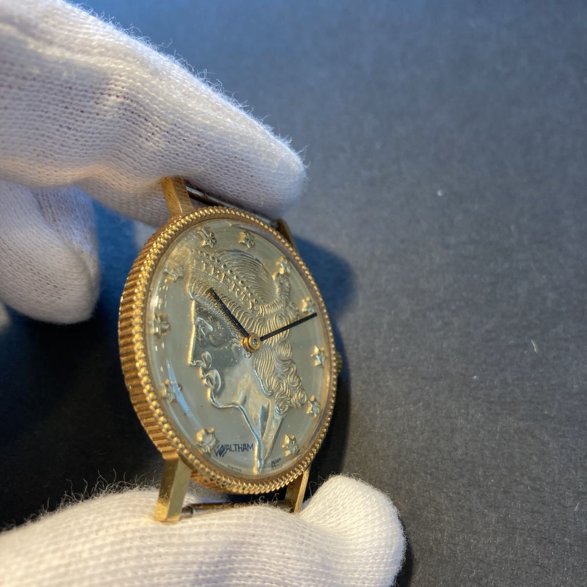 1円〜☆WALTHAM ウォルサム リバティコインウォッチ TWENTY ゴールド 