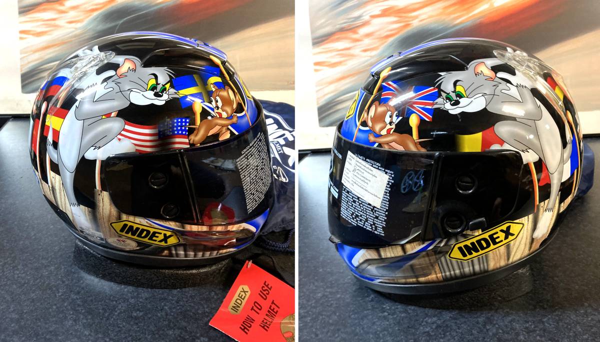 トムとジェリー Index かわいいフルフェイス ヘルメット インデックス Lサイズ 売買されたオークション情報 Yahooの商品情報をアーカイブ公開 オークファン Aucfan Com